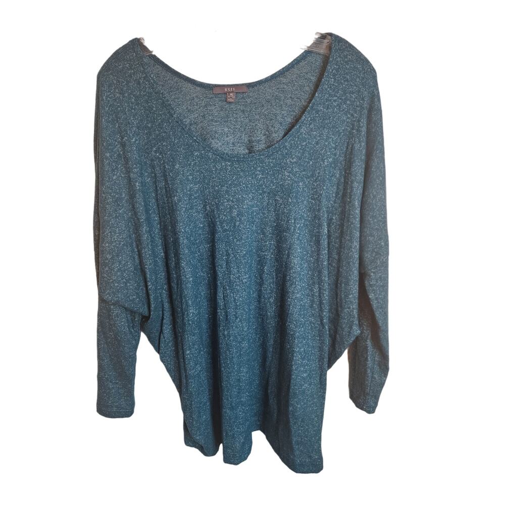 gyft Teal Heather Soft Blouse, XL